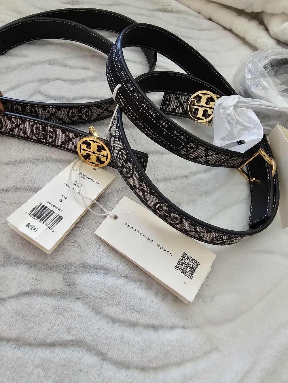 Tory Burch Women's Miller 1" Monogram Belt. 100% AUTHENTIC - Picture 4 of 6